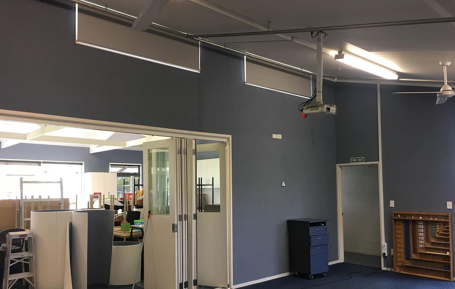 autex wall covering installed in Eastern Montessori school