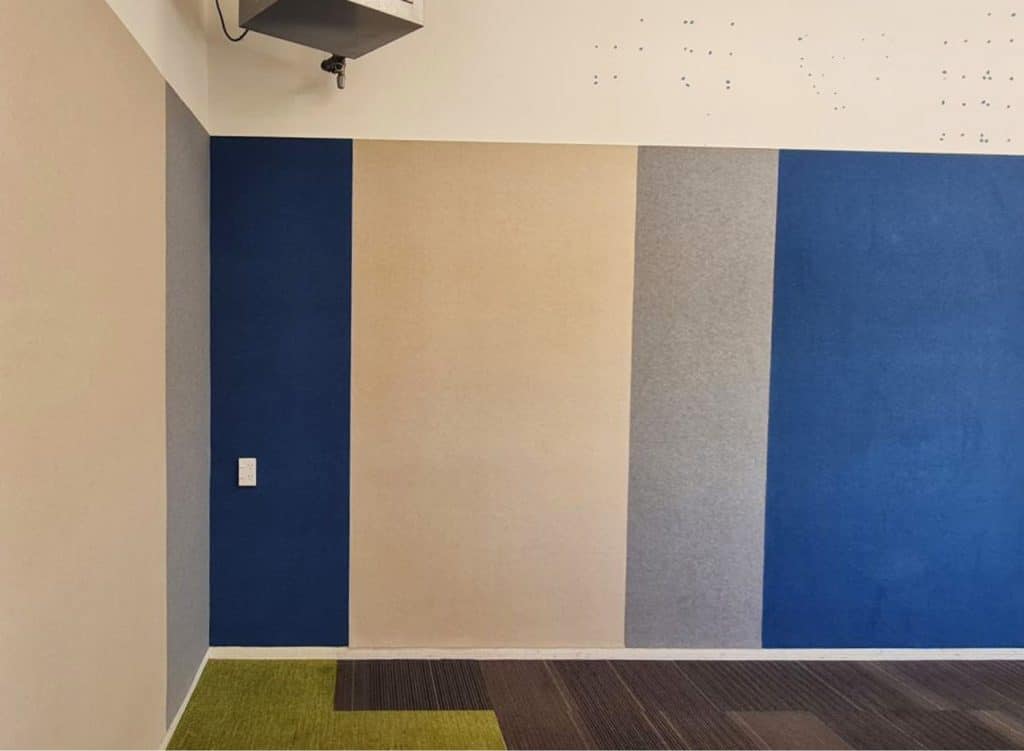 Maori Studies classroom renovation - installation of the AUTEX wall lining